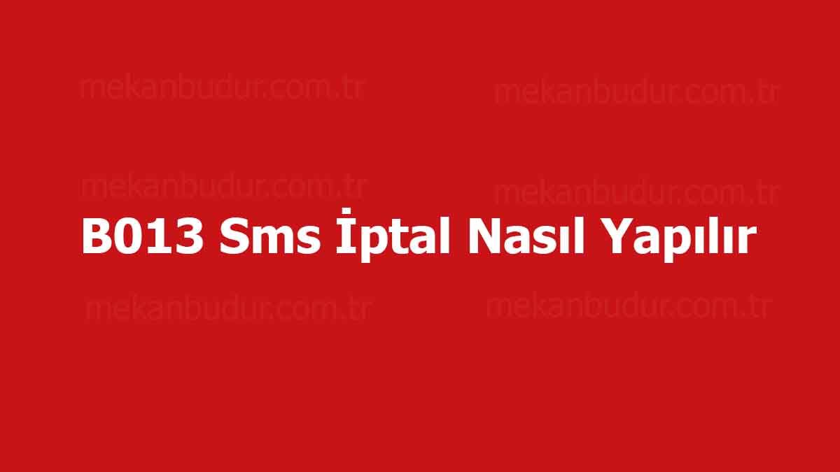 mobiliddaa SMS İptal